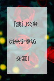 澳门公务员来宁参访交流