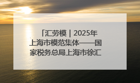 汇劳模｜2025年上海市模范集体——国家税务总局上海市徐汇区税务局第一税务所