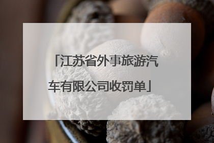 江苏省外事旅游汽车有限公司收罚单