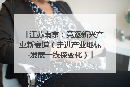 江苏南京：竞逐新兴产业新赛道（走进产业地标·发展一线探变化）