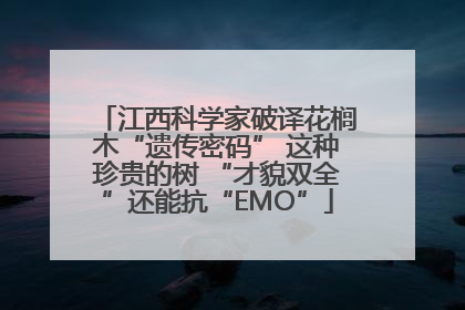江西科学家破译花榈木“遗传密码” 这种珍贵的树 “才貌双全”还能抗“EMO”