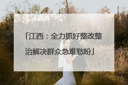 江西：全力抓好整改整治解决群众急难愁盼