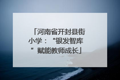 河南省开封县街小学：“银发智库”赋能教师成长