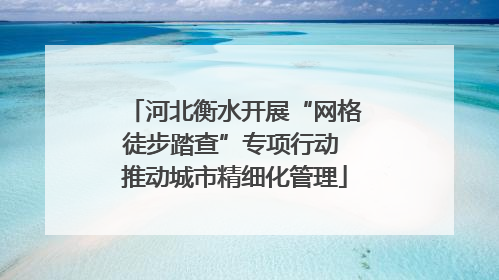 河北衡水开展“网格徒步踏查”专项行动 推动城市精细化管理
