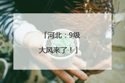 河北：9级大风来了！