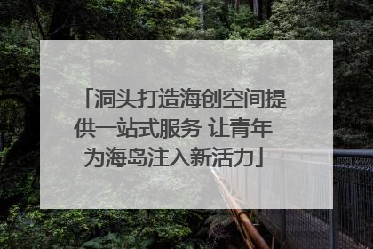 洞头打造海创空间提供一站式服务 让青年为海岛注入新活力