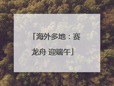 海外多地：赛龙舟 迎端午