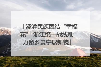 浇灌民族团结“幸福花” 浙江统一战线助力畲乡景宁展新貌