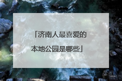 济南人最喜爱的本地公园是哪些