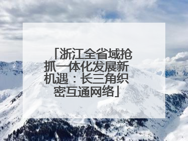 浙江全省域抢抓一体化发展新机遇：长三角织密互通网络