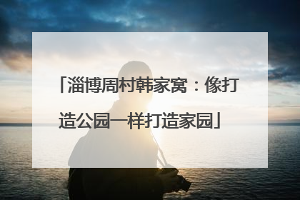 淄博周村韩家窝：像打造公园一样打造家园