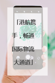 港航携手，畅通国际物流大通道