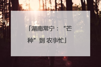 湖南常宁：“芒种”到 农事忙