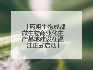 药明生物成都微生物商业化生产基地建设在温江正式启动