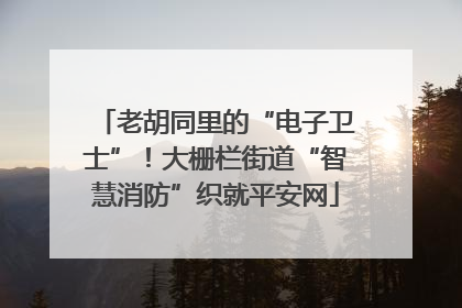 老胡同里的“电子卫士”！大栅栏街道“智慧消防”织就平安网