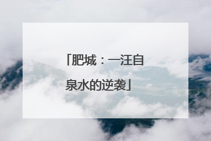 肥城：一汪自泉水的逆袭