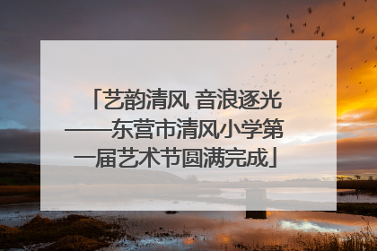艺韵清风 音浪逐光——东营市清风小学第一届艺术节圆满完成