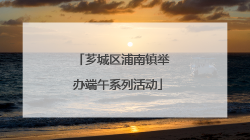 芗城区浦南镇举办端午系列活动