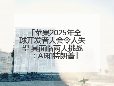 苹果2025年全球开发者大会令人失望 其面临两大挑战：AI和特朗普