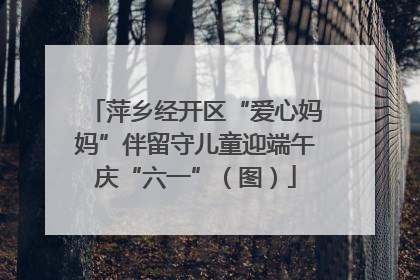 萍乡经开区“爱心妈妈”伴留守儿童迎端午庆“六一”（图）