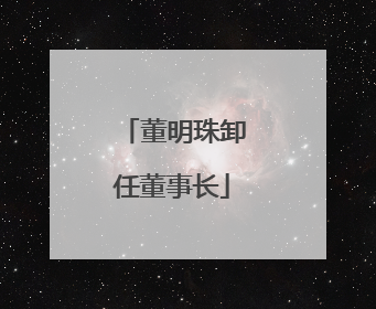 董明珠卸任董事长