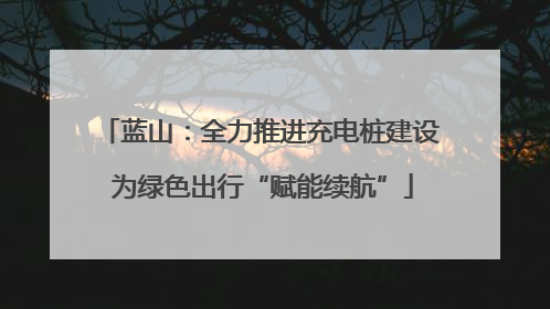蓝山：全力推进充电桩建设 为绿色出行“赋能续航”