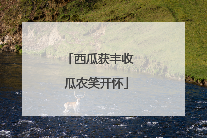 西瓜获丰收 瓜农笑开怀