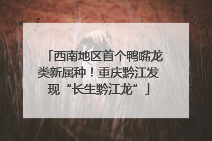 西南地区首个鸭嘴龙类新属种！重庆黔江发现“长生黔江龙”