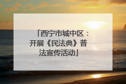 西宁市城中区：开展《民法典》普法宣传活动