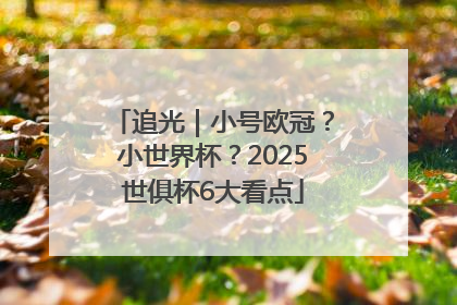追光｜小号欧冠？小世界杯？2025世俱杯6大看点