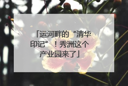 运河畔的“清华印记”！秀洲这个产业园来了