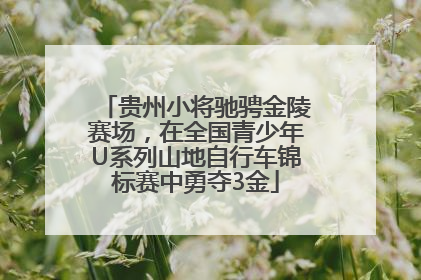 贵州小将驰骋金陵赛场，在全国青少年U系列山地自行车锦标赛中勇夺3金