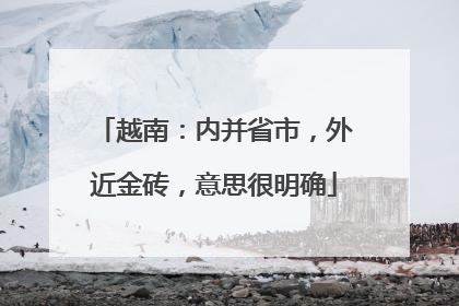 越南：内并省市，外近金砖，意思很明确