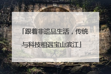 跟着非遗品生活，传统与科技相遇宝山滨江