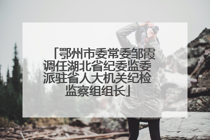鄂州市委常委邹霞调任湖北省纪委监委派驻省人大机关纪检监察组组长