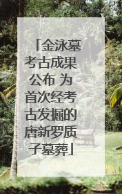 金泳墓考古成果公布 为首次经考古发掘的唐新罗质子墓葬
