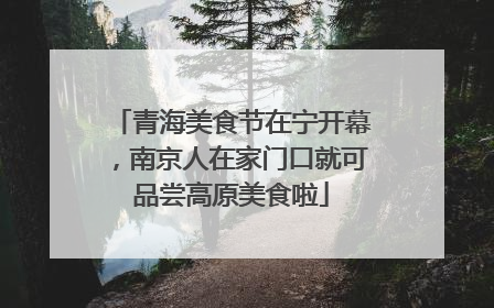 青海美食节在宁开幕，南京人在家门口就可品尝高原美食啦
