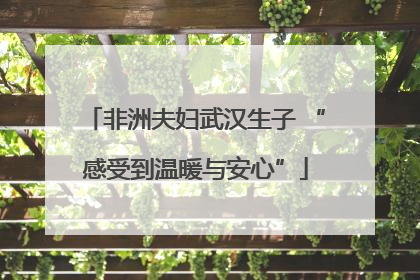 非洲夫妇武汉生子 “感受到温暖与安心”