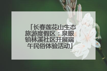 长春莲花山生态旅游度假区：泉眼镇林溪社区开展端午民俗体验活动