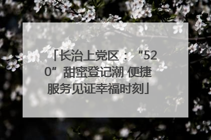 长治上党区:“520”甜蜜登记潮 便捷服务见证幸福时刻