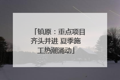镇原：重点项目齐头并进 夏季施工热潮涌动