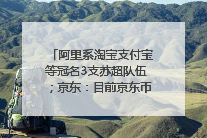 阿里系淘宝支付宝等冠名3支苏超队伍；京东：目前京东币链科技并没有开始发行稳定币｜早资道