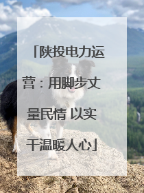 陕投电力运营：用脚步丈量民情 以实干温暖人心