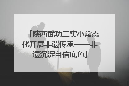 陕西武功二实小常态化开展非遗传承——非遗沉淀自信底色