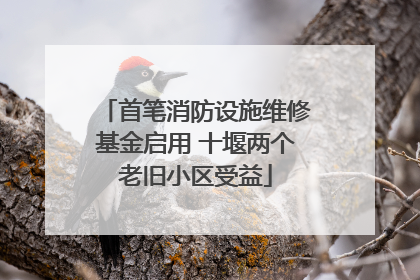 首笔消防设施维修基金启用 十堰两个老旧小区受益