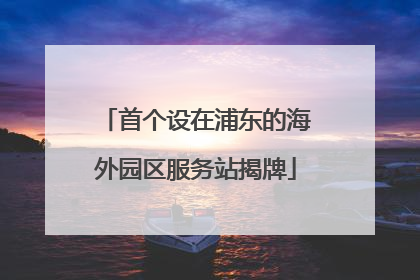 首个设在浦东的海外园区服务站揭牌