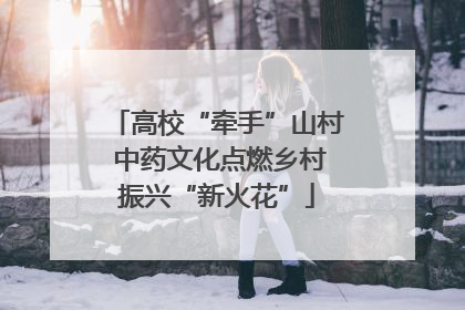 高校“牵手”山村 中药文化点燃乡村振兴“新火花”