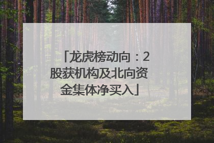 龙虎榜动向：2股获机构及北向资金集体净买入