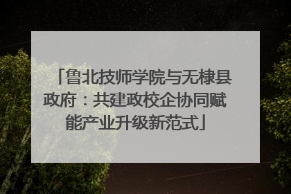 鲁北技师学院与无棣县政府：共建政校企协同赋能产业升级新范式