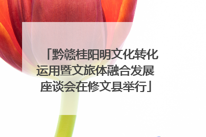 黔赣桂阳明文化转化运用暨文旅体融合发展座谈会在修文县举行